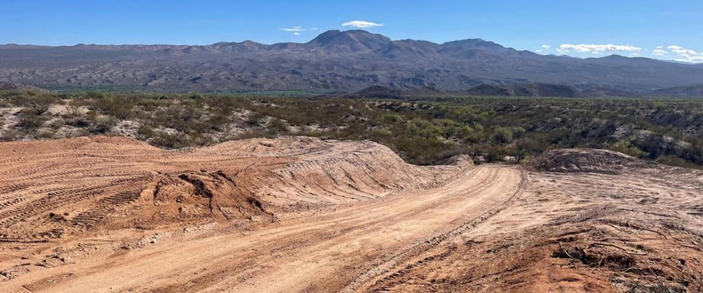 Tucson News photo of initial SunZia road construction in the San Pedro River Valley